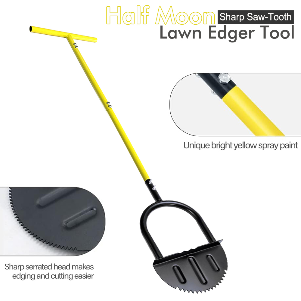 Gardening Tools Edger - Pelle à gazon manuelle en acier,