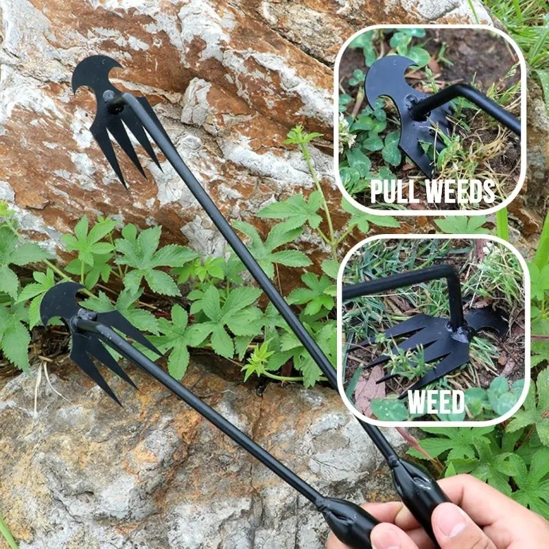 Gardening Tools To Remove Weeds - Râteau de jardin manuel 2-en-1, outil