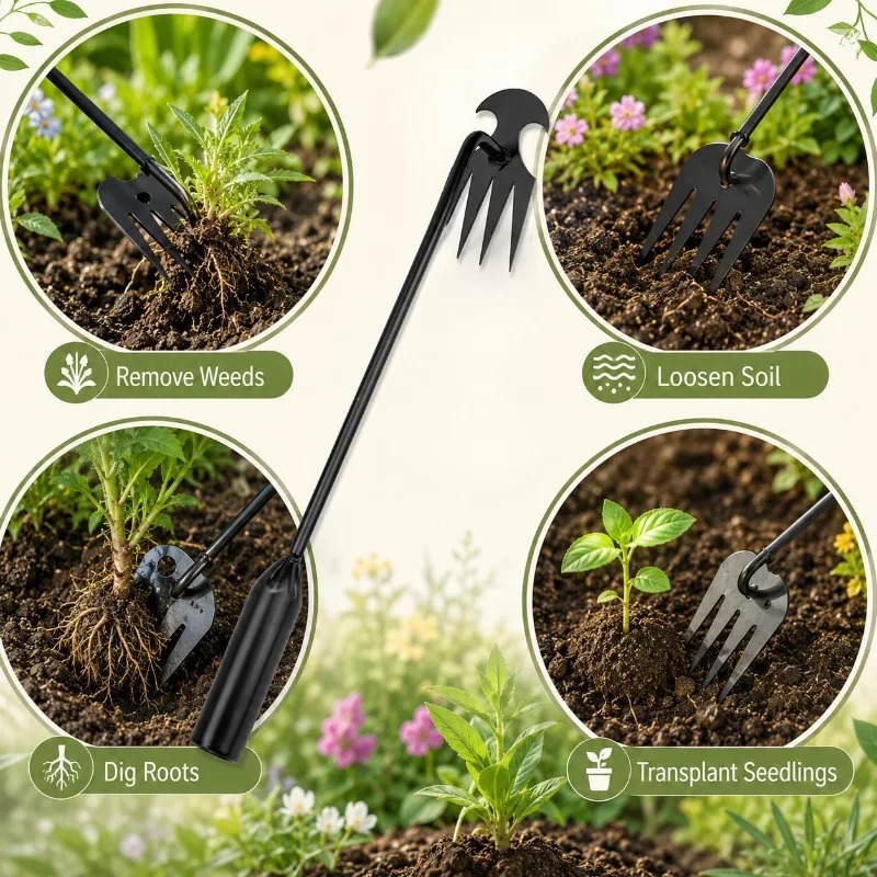 Râteau de jardin manuel 2-en-1 - Gardening Tools To Remove Weeds avis et prix