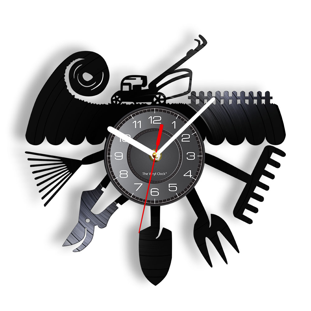 Horloge murale en vinyle sur l - Gardening Tools Vintage avis et prix