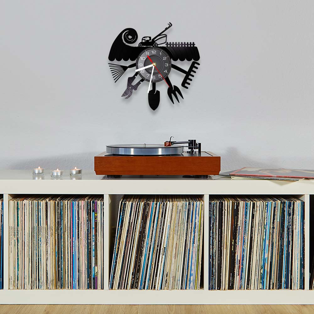 Horloge murale en vinyle sur l - Gardening Tools Vintage avis et prix