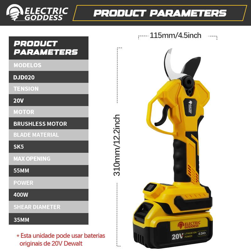 Cisaille électrique sans balai - Pruning Shears avis et prix