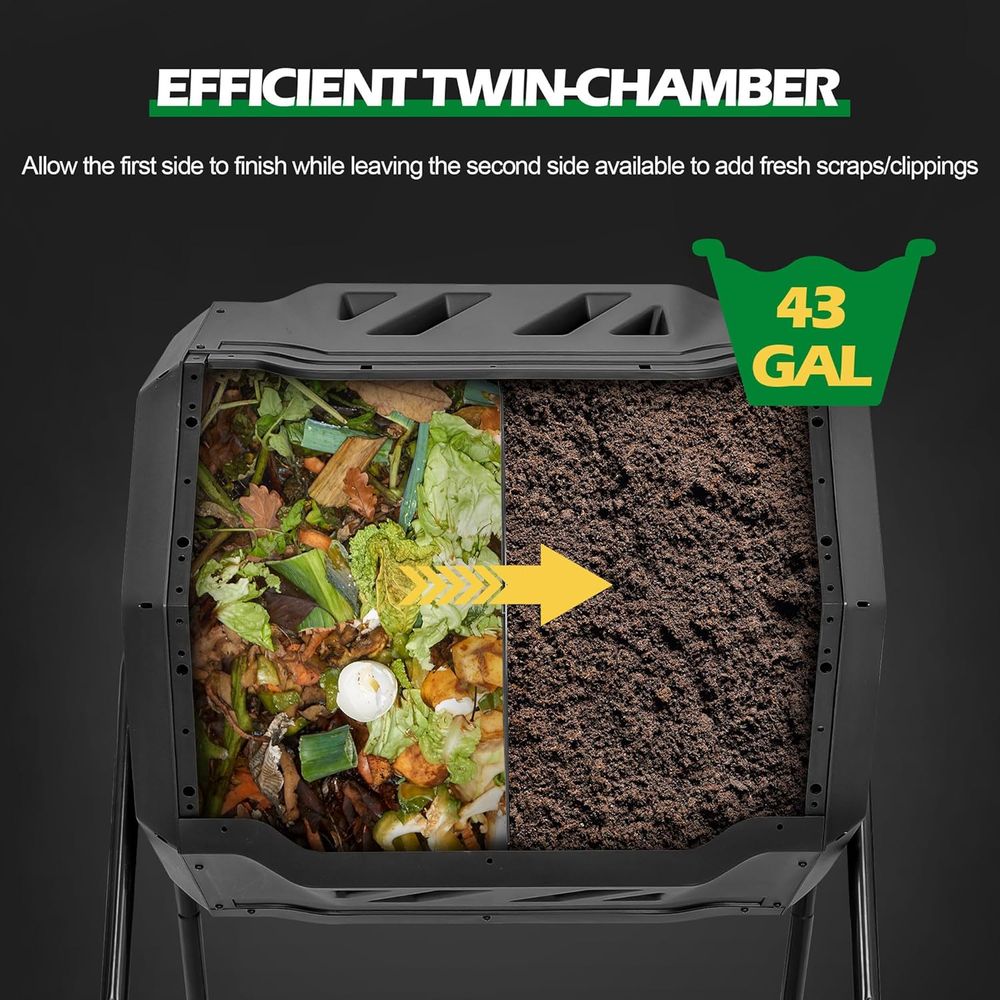 Bac à compost rotatif de 43 ga - Compost Bin avis et prix