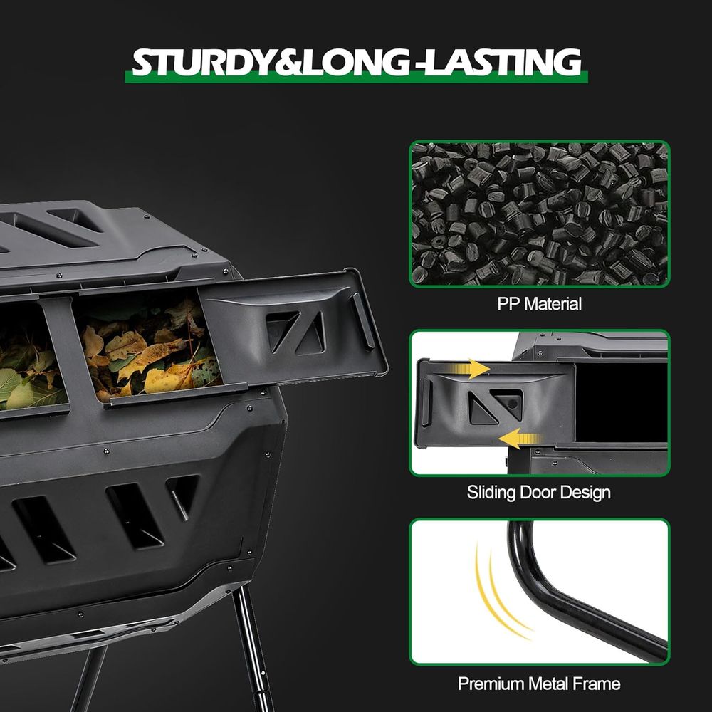 Bac à compost rotatif de 43 ga - Compost Bin avis et prix