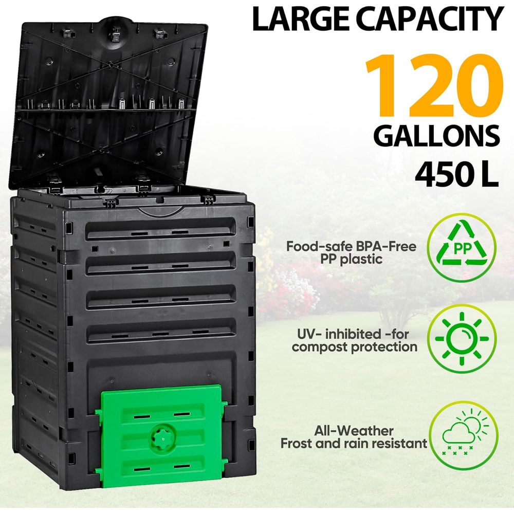 Bac à compost de jardin de 120 - Compost Bin avis et prix