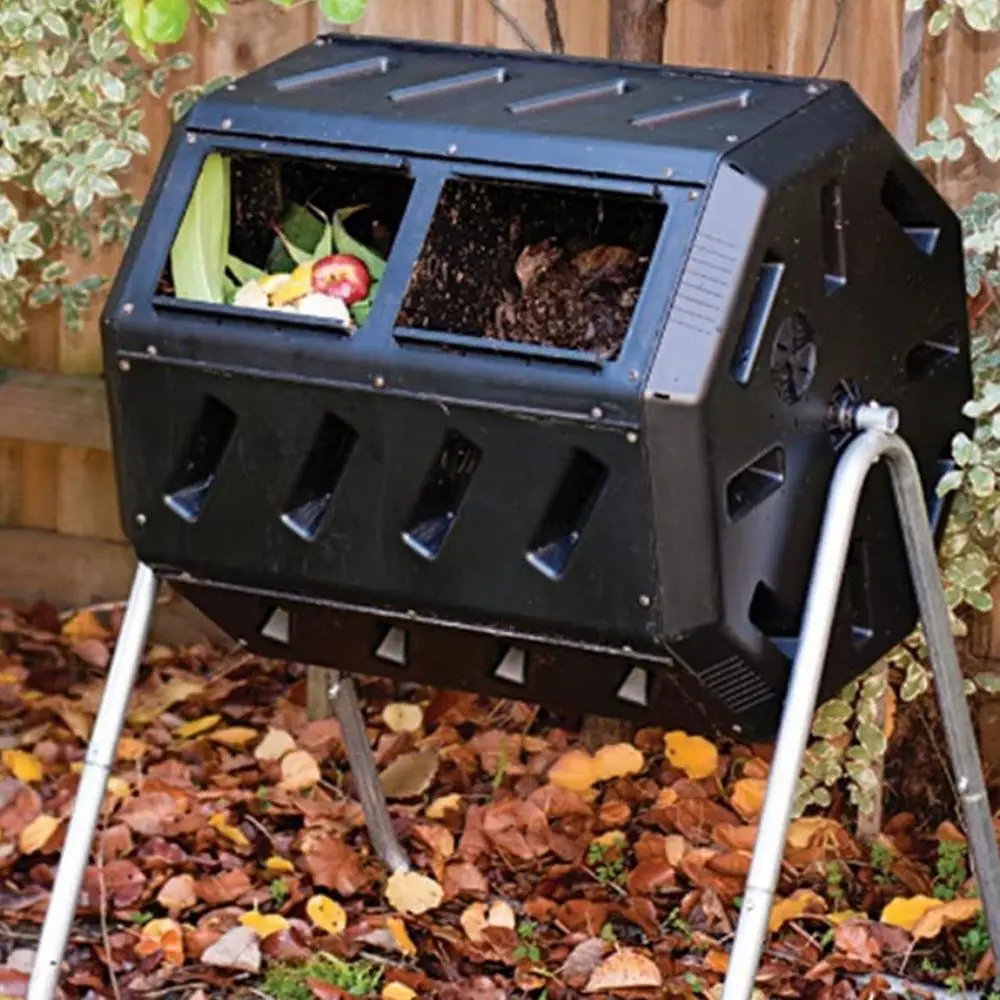 Composteur rotatif à double co - Compost Bin avis et prix