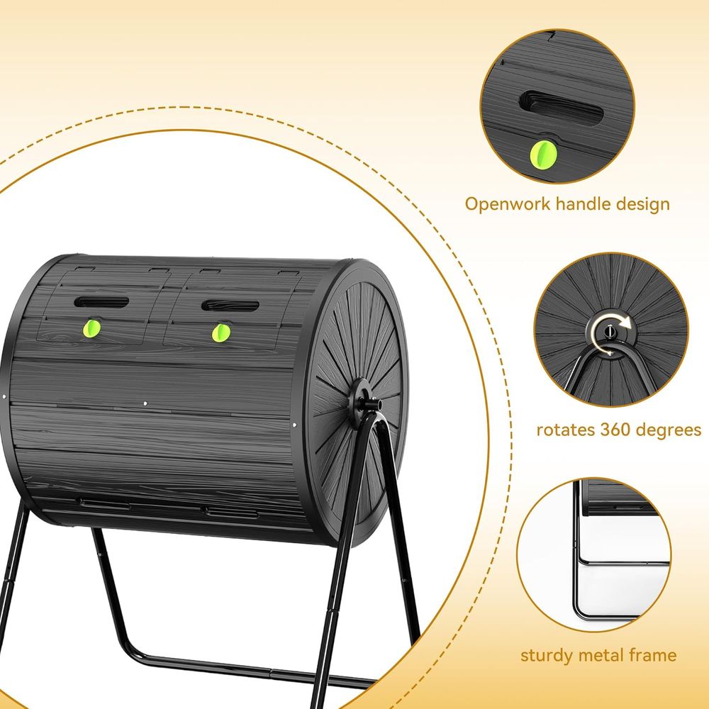 Composteur rotatif à double co - Compost Bin avis et prix